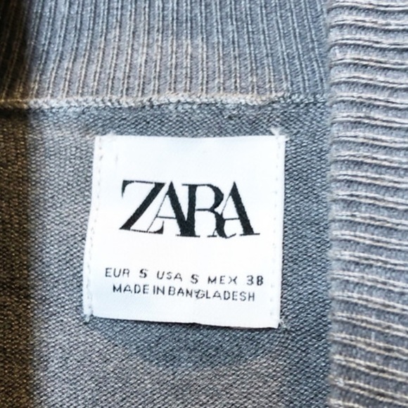Zara Women’s Knit Grey Classic Preppy Long Sleeve Turtleneck Sweater - Picture 14 of 16